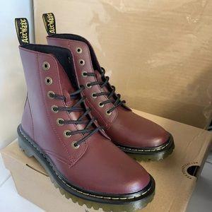 Womens Doc Marten Boots Matte Cherry Red NewIn Box